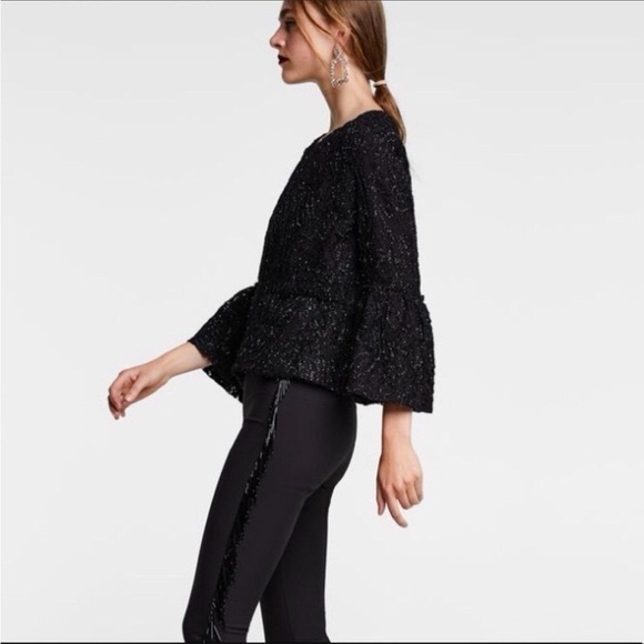 Zara Beaded Lace Blazer Jacket - Picture 3 of 8